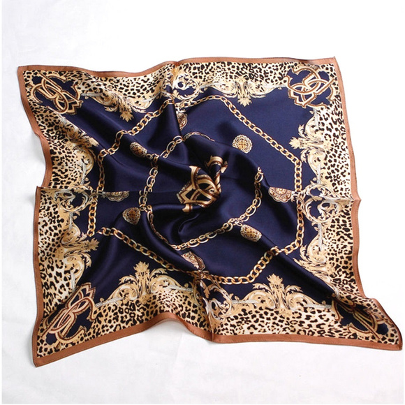 Accessories - Silk square leopard print scarf fashion print NWOT